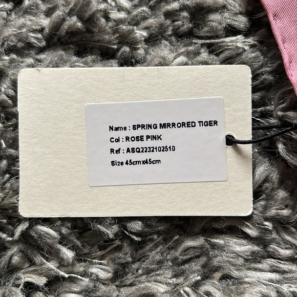 Ardeo Studios Pink Tiger Silk Scarf Sammi Jefcoate 45cm x 45cm - Picture 4 of 6